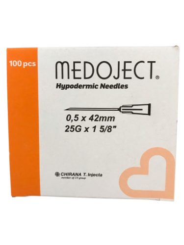 Injekciós tű 25G x 1 5/8 Medoject Chirana 100x
