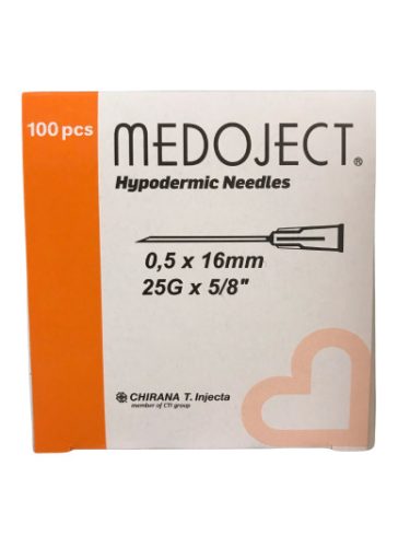 Injekciós tű 25G x 5/8 Medoject Chirana 100x