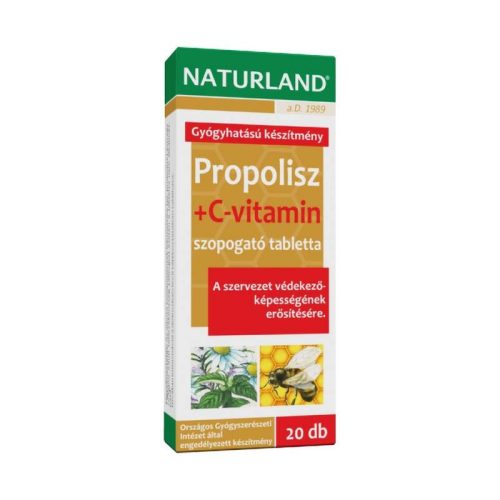 Naturland Propolisz + C-vitamin szopogató tabletta 20x