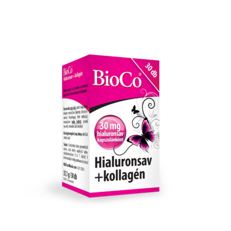 Bioco Hialuronsav + kollagén lágyzselatin kapszula 30x