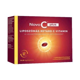   Novo C plus liposzómás retard C-vitamin lágykapszula csipkebogyóval 30x