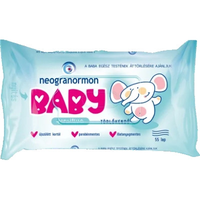 Neogranormon Baby Sensitive nedves törlőkendő 55x