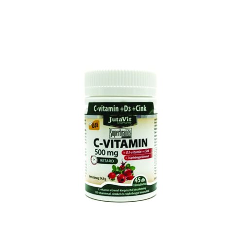 Jutavit C-vitamin 500mg +D3 +cink +csipkebogyó retard filmtabletta 45x