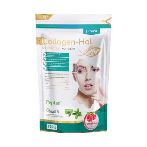 Jutavit Collagen-Hal + Hialuron komplex por málna 200g